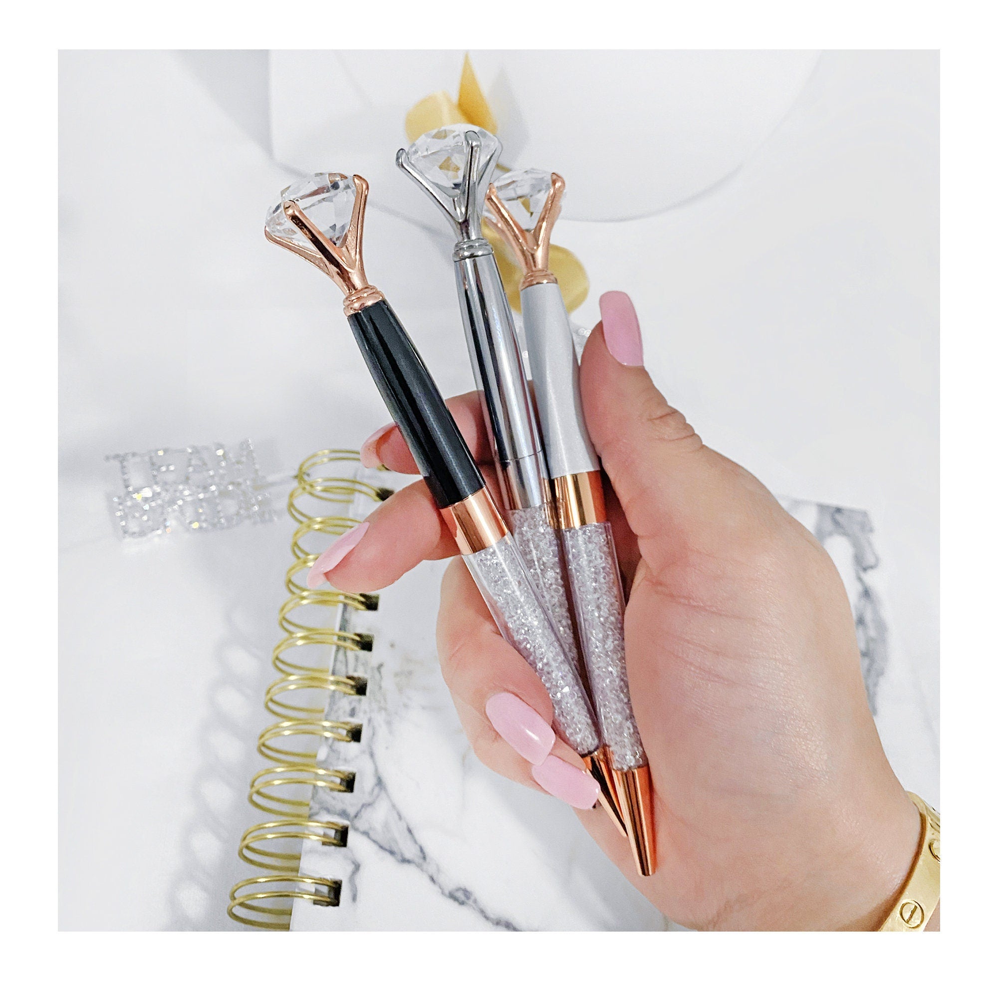 Diamond Bridal Wedding Pen - Bridesmaid Proposal Gift - Unique Bridesmaid Gifts - Diamond Pens - Wedding Diamond Pen
