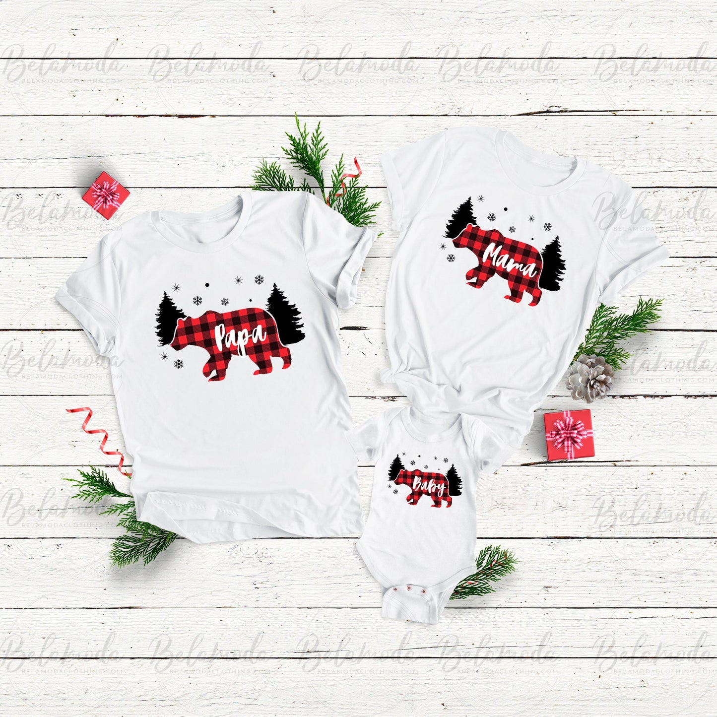 Matching Christmas Bear Shirts, Soft Family Matching Shirts, Custom Christmas Shirts, Kids Christmas Shirts,Family Holiday Shirts
