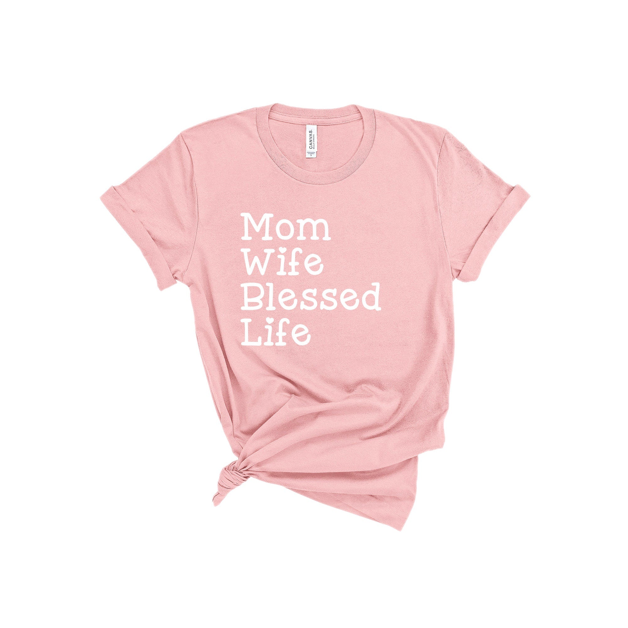 Mom Wife Blessed Life, Gifts for Mom, Mom Shirts, Mom-life Shirt, Shirts for Moms, Trendy Mom T-Shirts, Cool Mom Shirts, Shirts for Moms