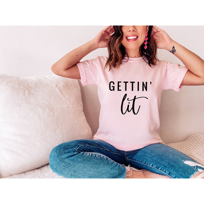 Gettin' Hitched Shirt, Gettin' Lit Shirt, Bride Shirts, Bridesmaid Shirt, Bachelorette Shirts, Bridesmaid Gift, Wedding Party Gift