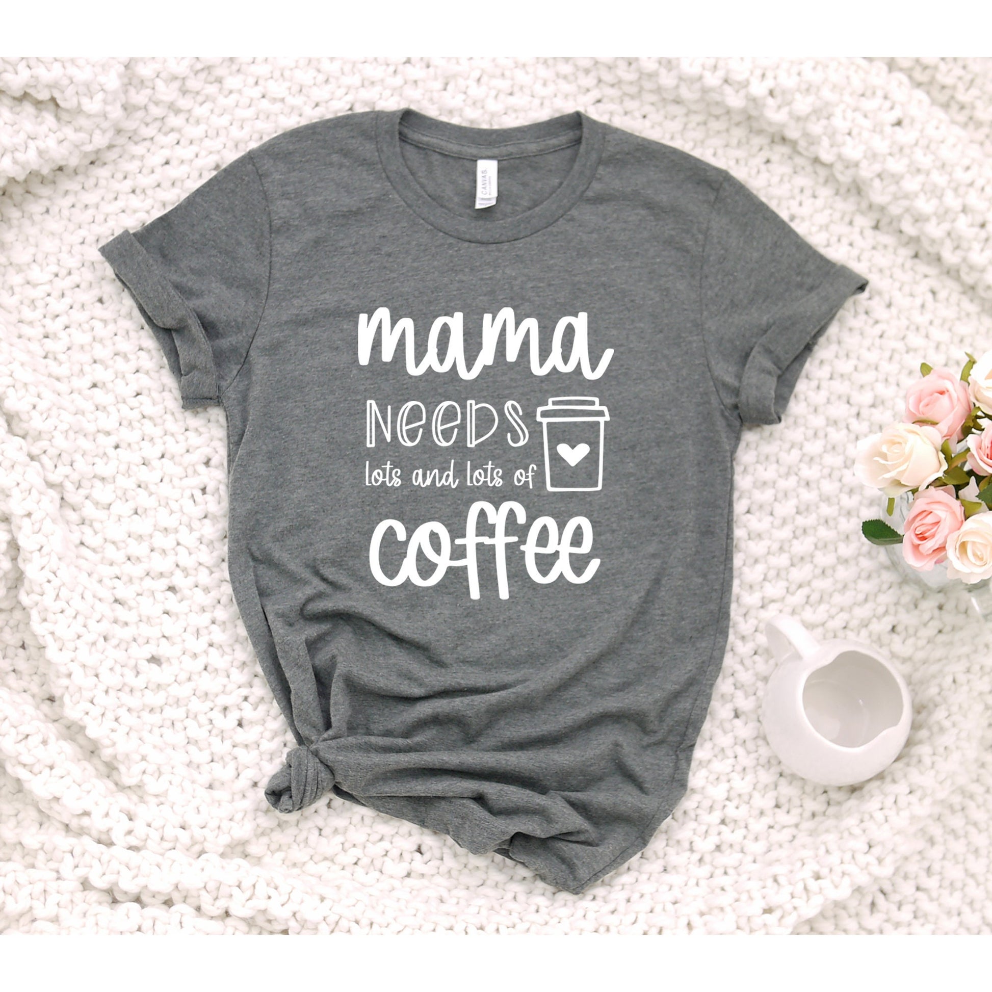Mama Needs Coffee, Mom Shirts, Mom-life Shirt, Shirts for Moms, Trendy Mom T-Shirts, Cool Mom Shirts, Shirts for Moms