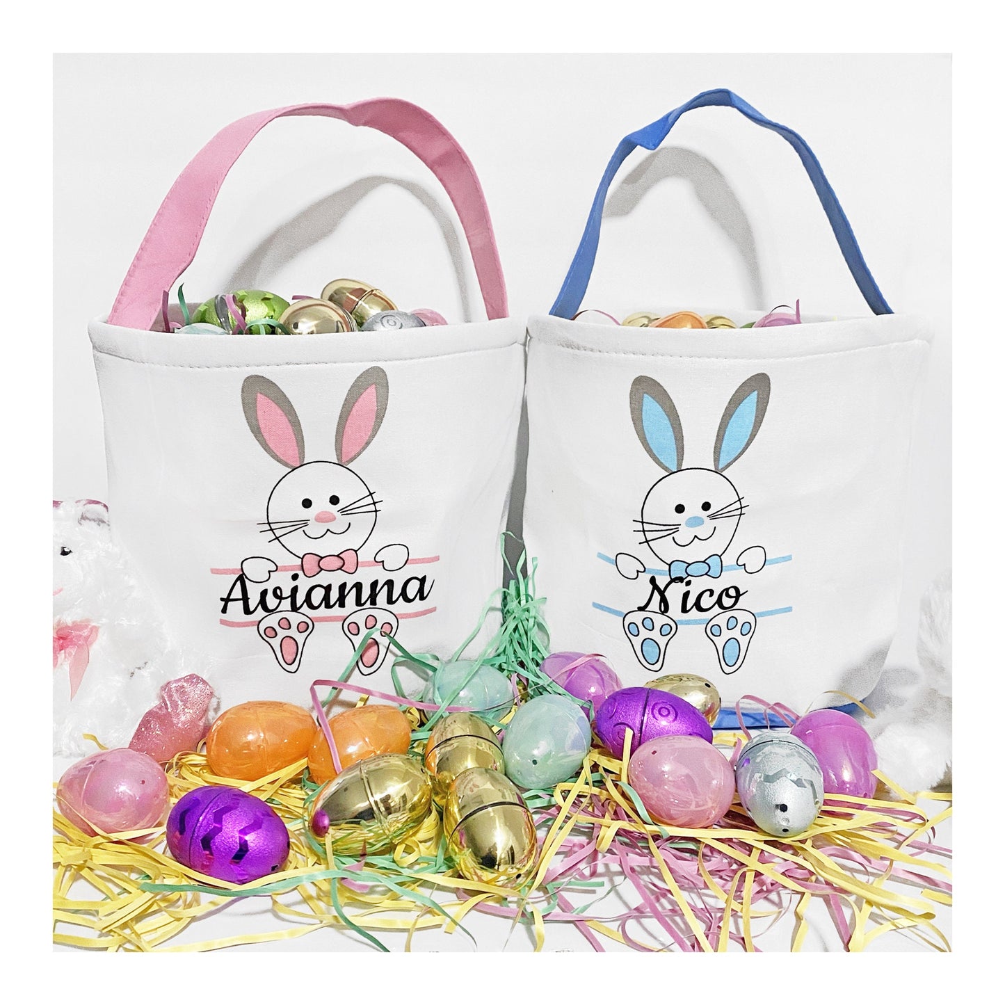 Personalized Easter Baskets, Personalized Easter Basket, Easter bag, Easter Basket with name, Bunny basket, Personalized Easter