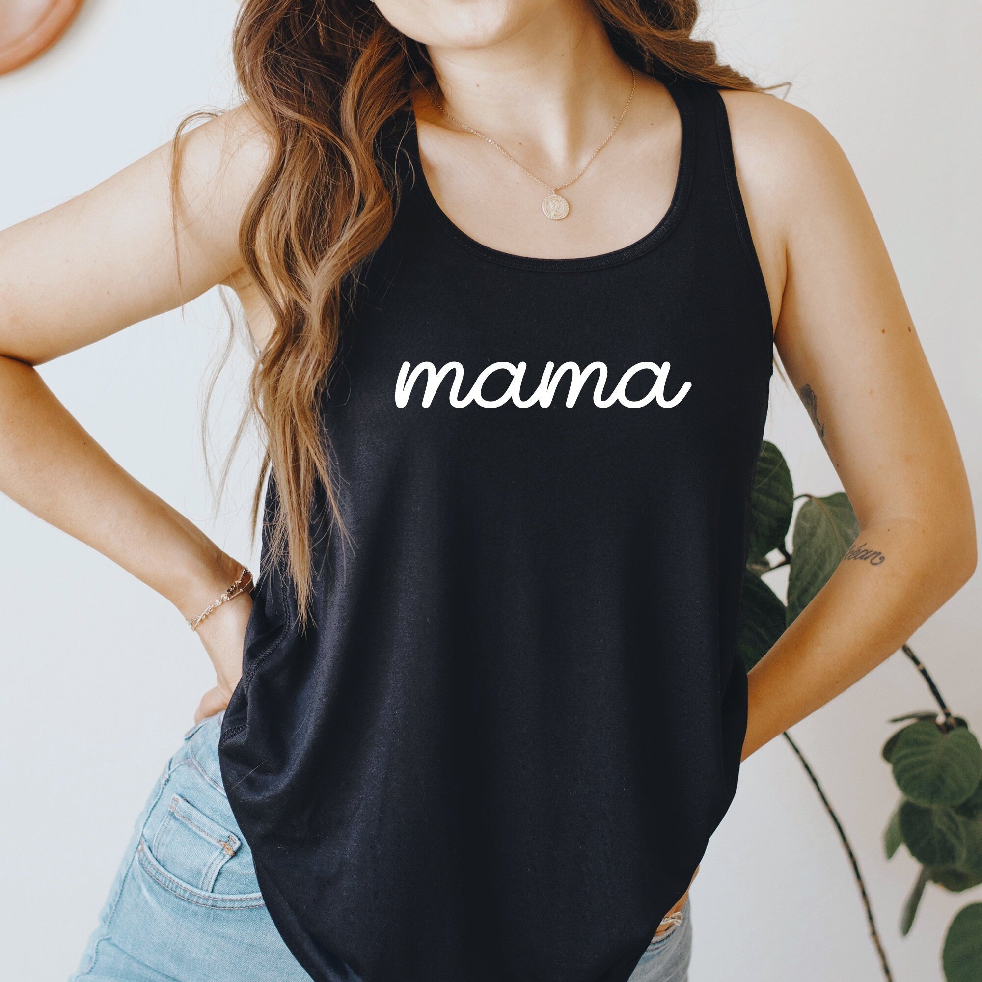 Mama Tank Top, Gift for Mom, Baby Mama Shirt