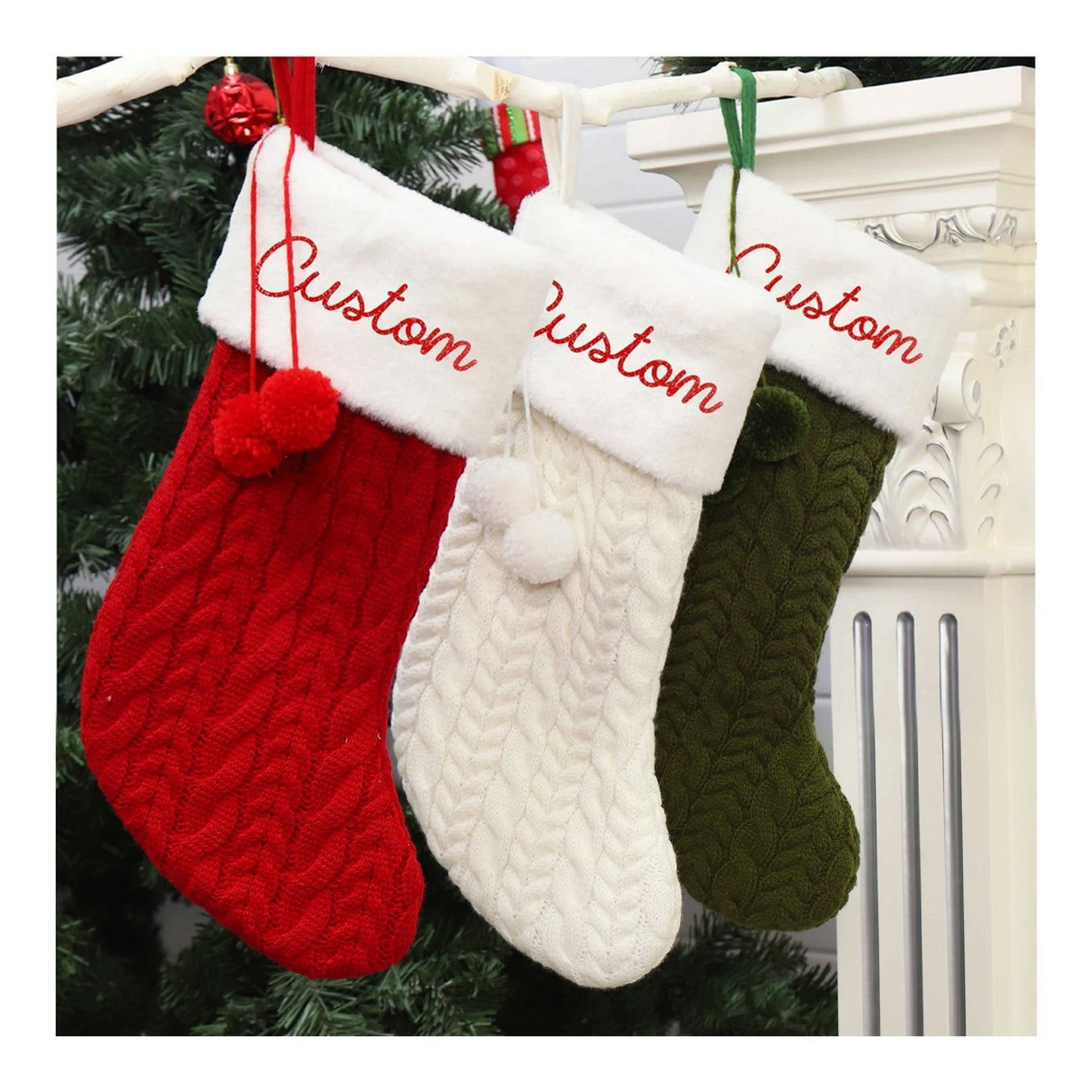 Custom Christmas Stockings, AFTER CHRISTMAS SALE Custom Knitted Christmas Stocking, Personalized Stockings, Christmas Gifts, Christmas