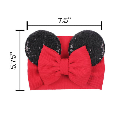 Mickey Mouse Headband, Mickey Ears Hair Bow, Mouse Ears for Toddlers, Mouse Ears for Baby, Mickey Headband, Mouse Ears Princess, Mouse Bow