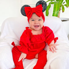 Mickey Mouse Headband, Mickey Ears Hair Bow, Mouse Ears for Toddlers, Mouse Ears for Baby, Mickey Headband, Mouse Ears Princess, Mouse Bow