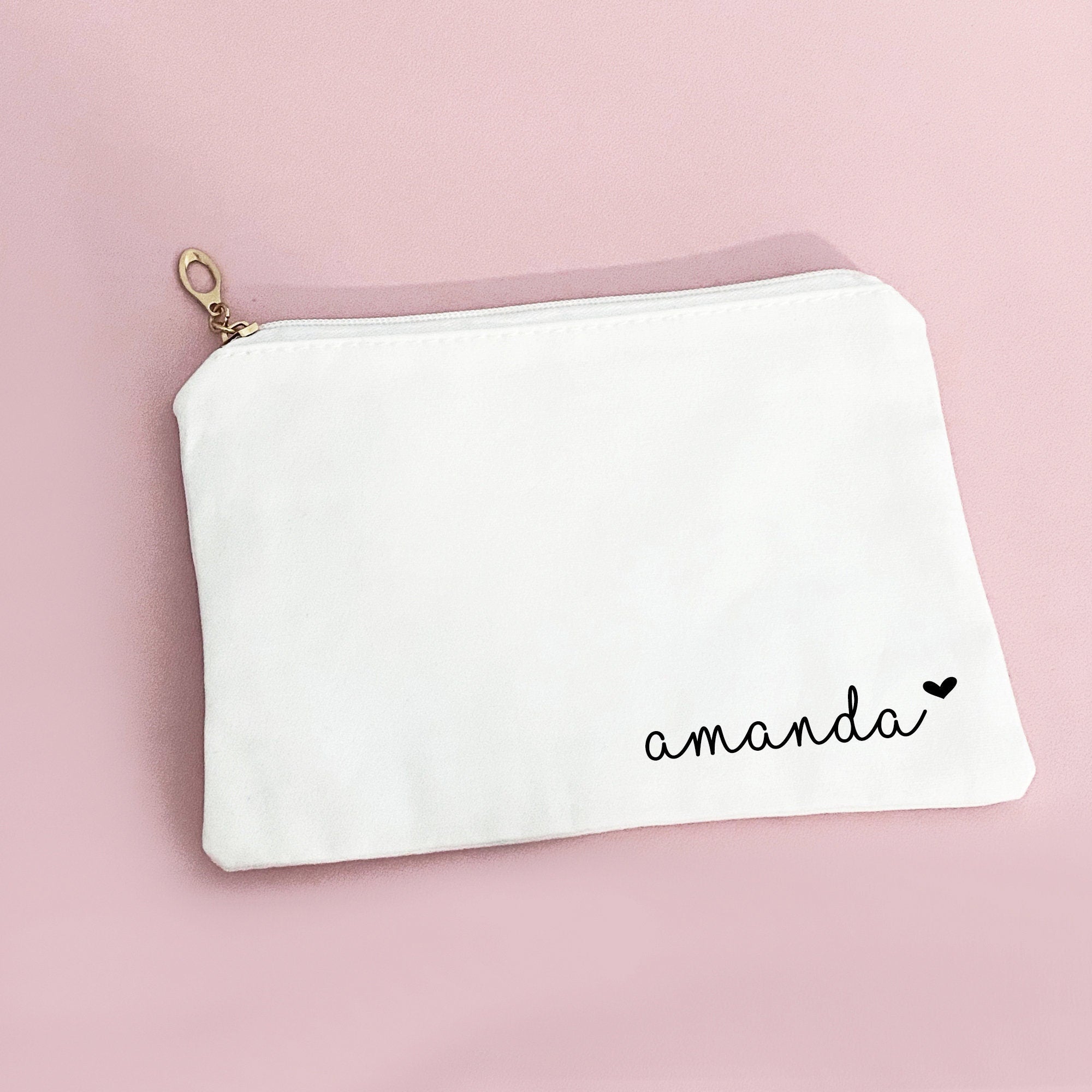 Custom Name Make Up Bag - Galentines Day Gifts - Personalizable Makeup Bag - Cute Valentines Day Gifts for Her - Gifts for Her