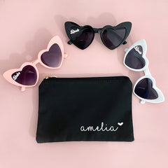 Custom Name Make Up Bag - Galentines Day Gifts - Personalizable Makeup Bag - Cute Valentines Day Gifts for Her - Gifts for Her
