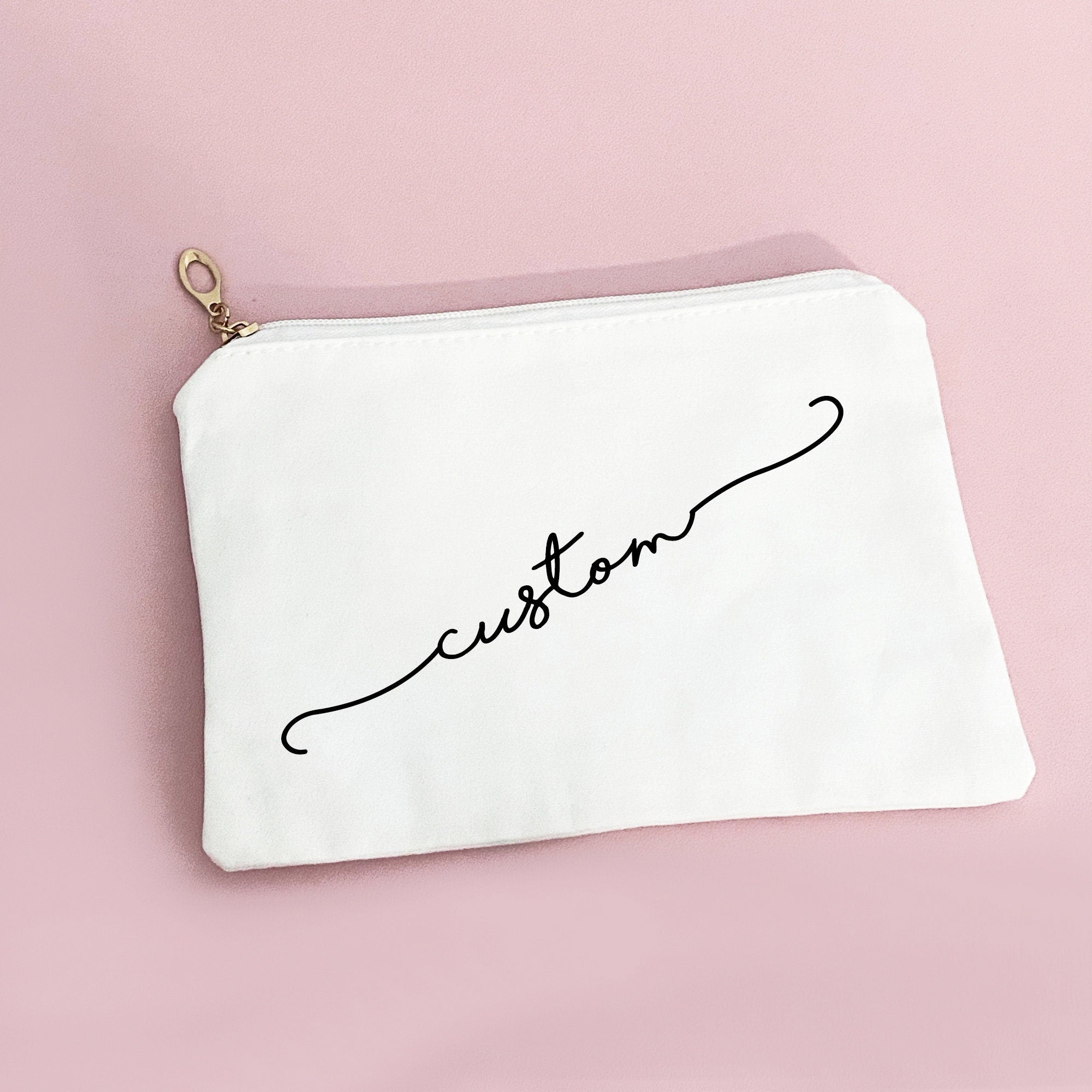 Custom Name Bag - Galentines Day Gifts - Personalizable Makeup Bag - Cute Valentines Day Gifts for Her - Gifts for Her