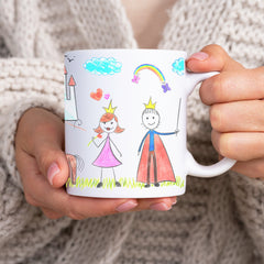 Custom Kid's Drawing on Coffee Mug, Gift Ideas, Personalized Drawing Mug, Kid's Picture Mug, Child's Drawing Personalized Mug