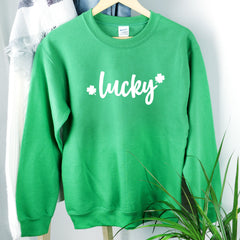 Lucky St Patricks Day Sweatshirt, St Pattys Day SweatShirt, St Patricks Day Outfit, St Pattys Day Gift, lucky shirt, shamrock shirt