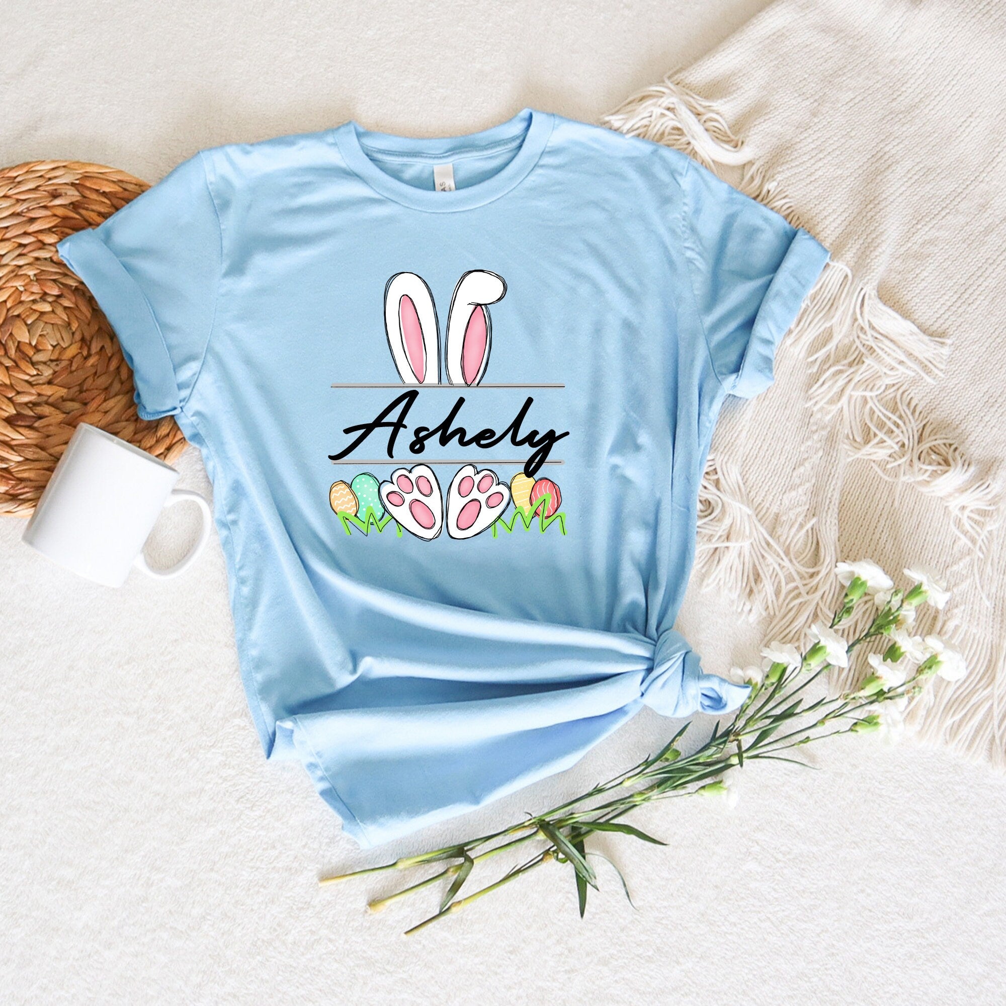 Custom Name Easter Shirts, Easter Shirts, Easter Bunny Name Shirt, Easter Bunny Shirt, Personalized Gifts, Easter Shirt