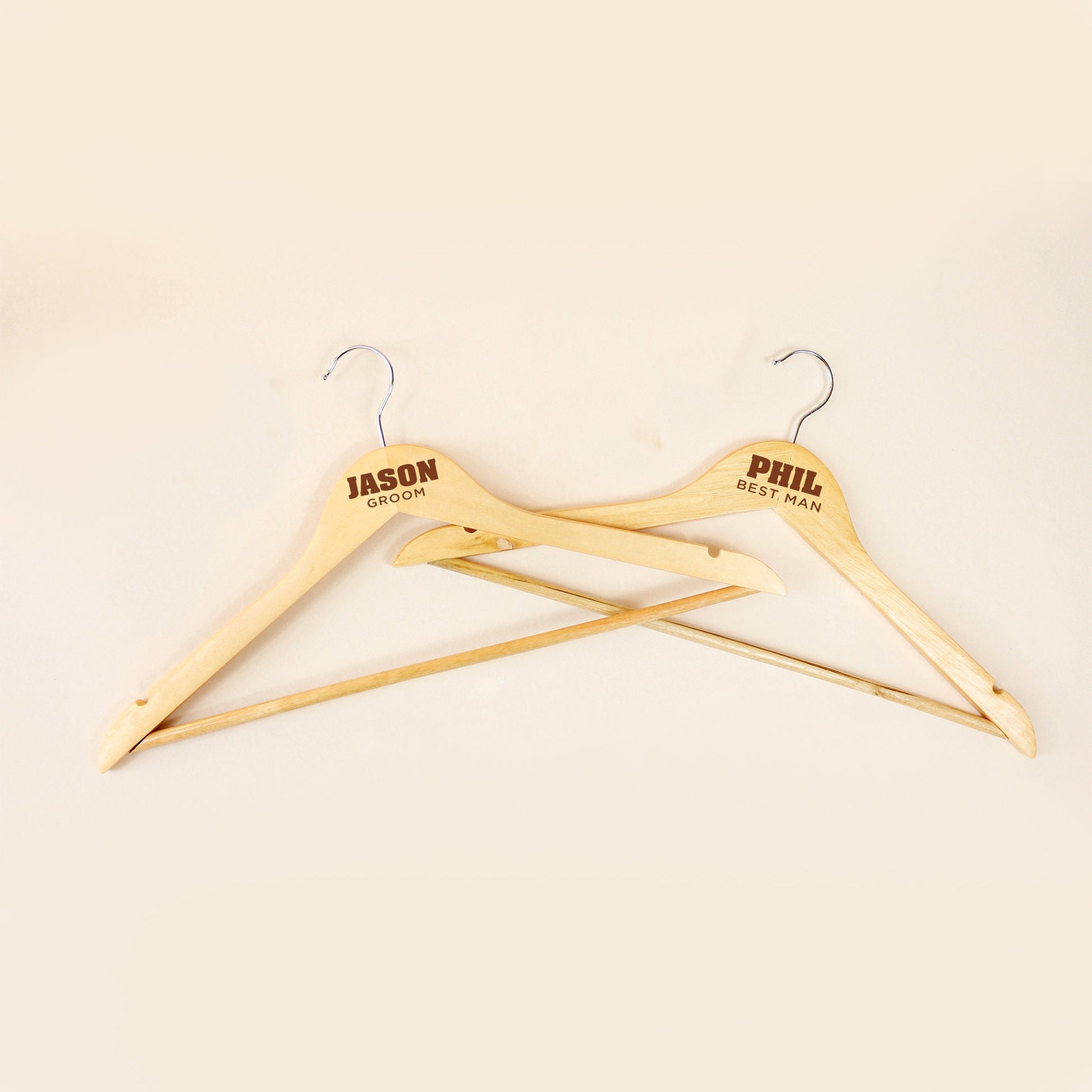 Personalized Bride Hangers - Custom Engraved Wedding Hangers - Wooden Engraved Hanger - Bridal Dress Hangers