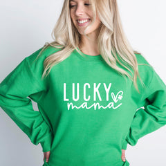 Lucky Mama, St Patricks Day Sweatshirt, Lucky Mama SweatShirt, St Patricks Day Outfit, St Pattys Day Gift, lucky shirt, shamrock shirt