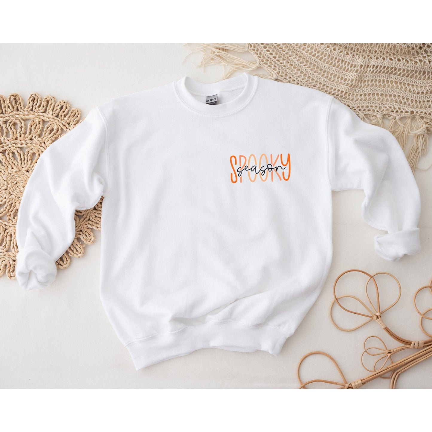 Spooky Season Sweatshirt, Crewneck Sweatshirt, Halloween Sweatshirt, Halloween Shirt, Pumpkin Sweatshirt