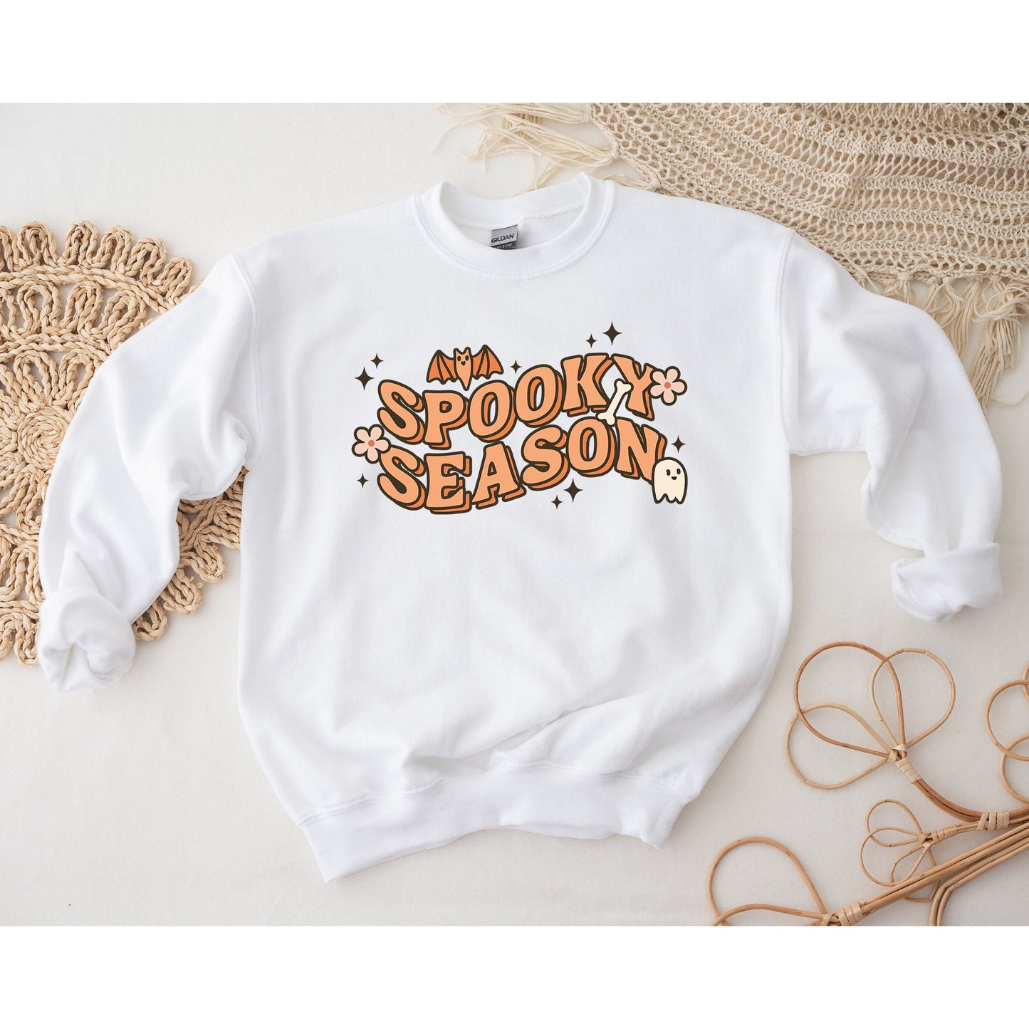 Spooky Season Sweatshirt, Crewneck Sweatshirt, Halloween Sweatshirt, Halloween Shirt, Fall Season Sweatshirt