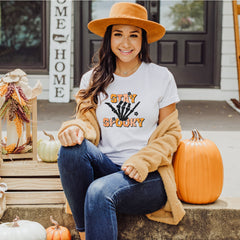 Stay Spooky Halloween Shirt, Boho Halloween Sweaters, Fall Crewneck Shirts, Womens Oversized Sweatshirts, Matching Spooky Halloween Shirt