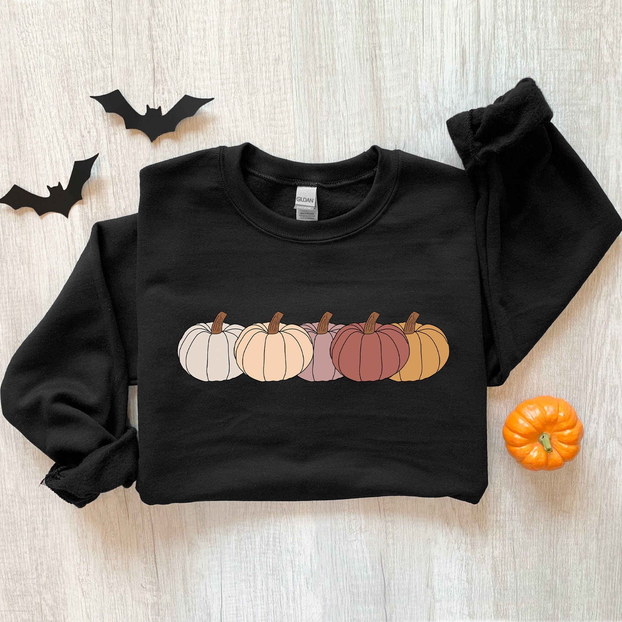 Halloween Sweatshirt, Cute Pumpkins Sweatshirt, Jack o Lantern, Pumpkin Halloween Pullover, Crewneck Sweater, Thanksgiving Outfit