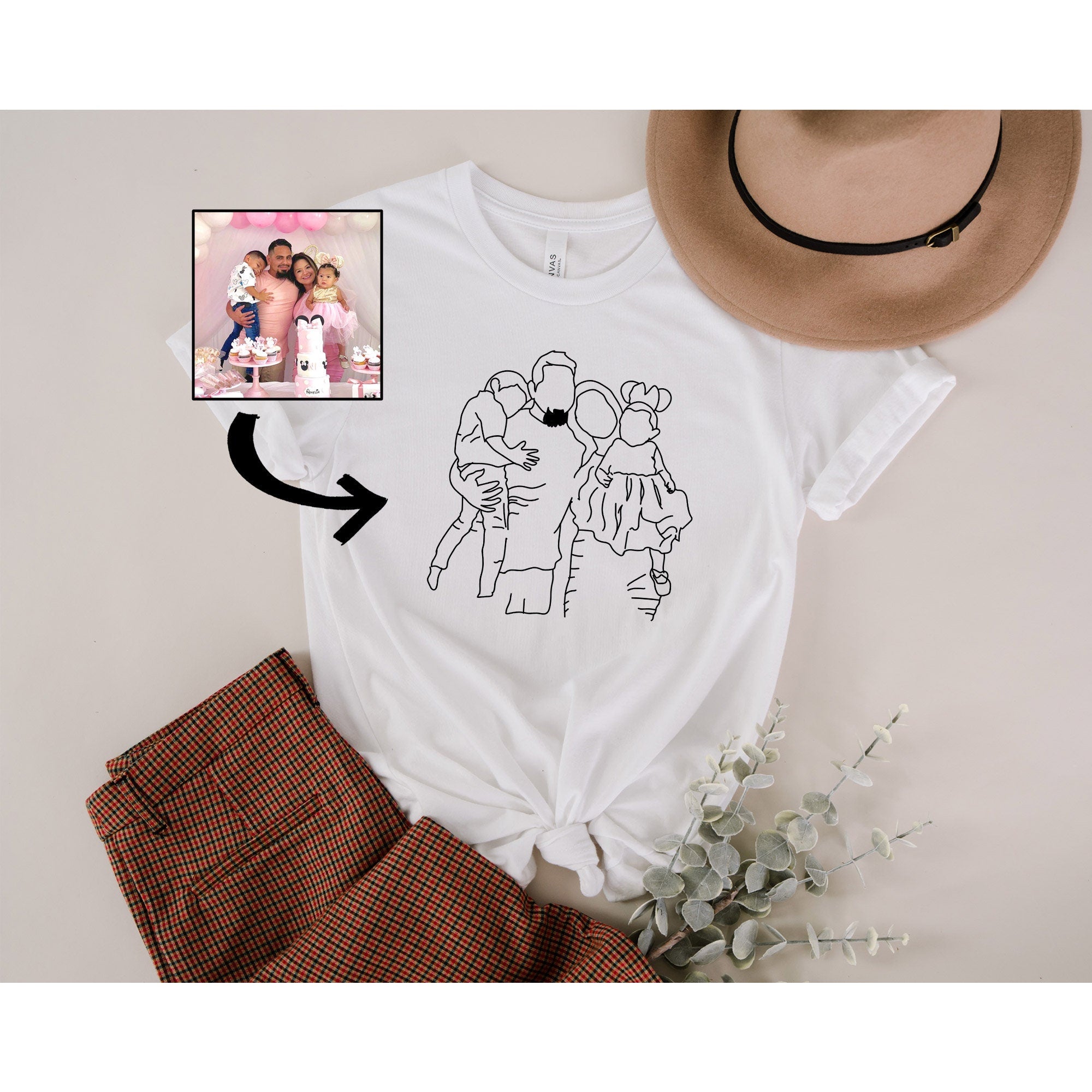 Custom Portrait T Shirt Custom Line Art Photo Shirt Belamoda Co