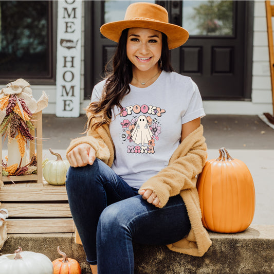 Hallowen Shirt, Spooky Mama Halloween Shirt, Halloween Sweaters, Fall Crewneck Shirts, Womens Oversized Sweatshirts