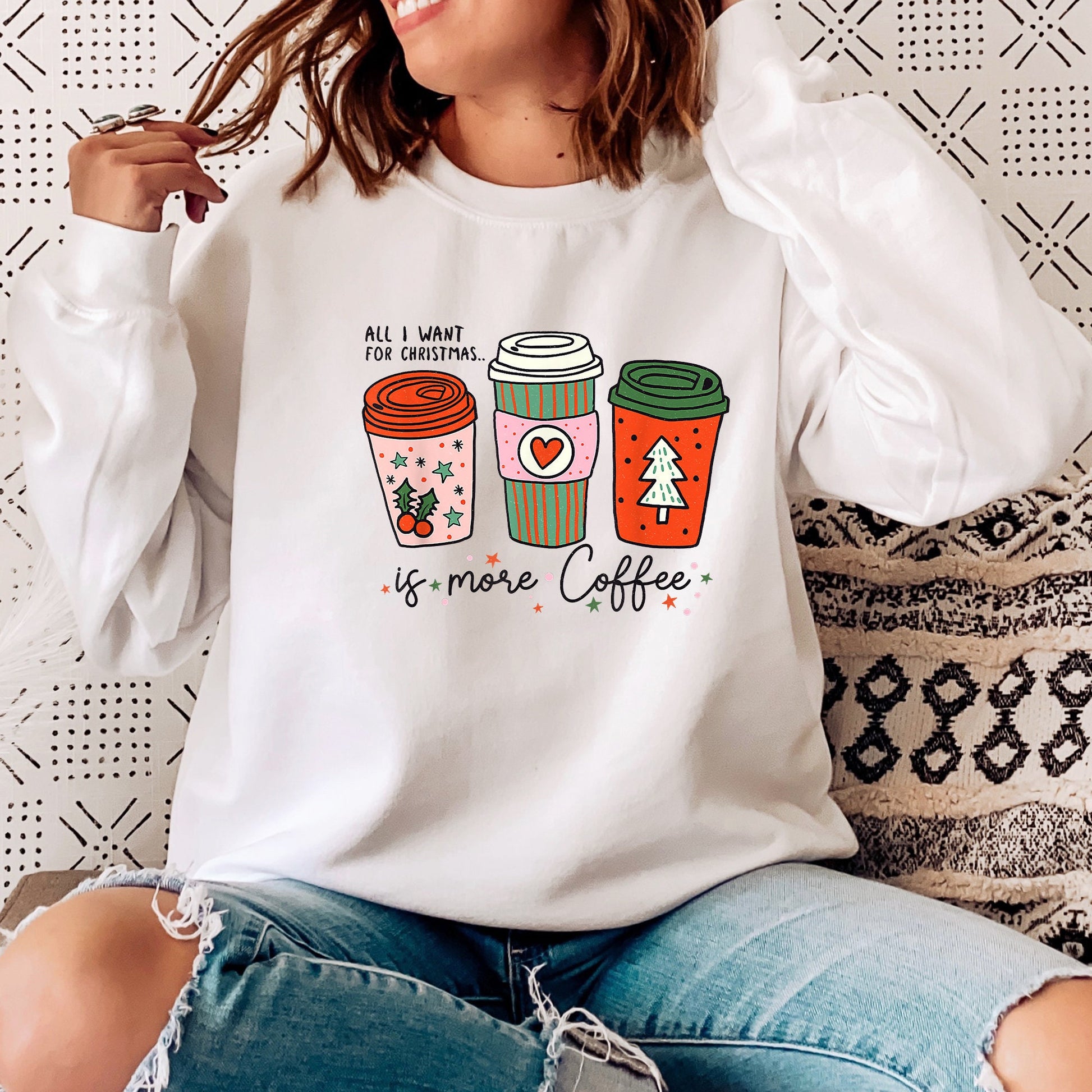 Christmas Coffee Sweatshirt, Christmas Sweatshirt, Christmas Shirt, Coffee Lover Gift, Christmas Coffee Lover