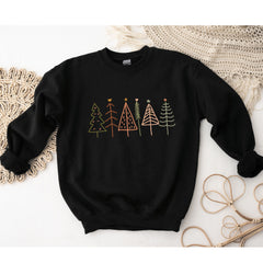 Boho Christmas Tree Shirt, Christmas Shirt, Christmas Gifts for Her, Boho Christmas Crewneck, Holiday Shirt, Stocking Stuffer
