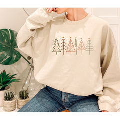 Boho Christmas Tree Shirt, Christmas Shirt, Christmas Gifts for Her, Boho Christmas Crewneck, Holiday Shirt, Stocking Stuffer