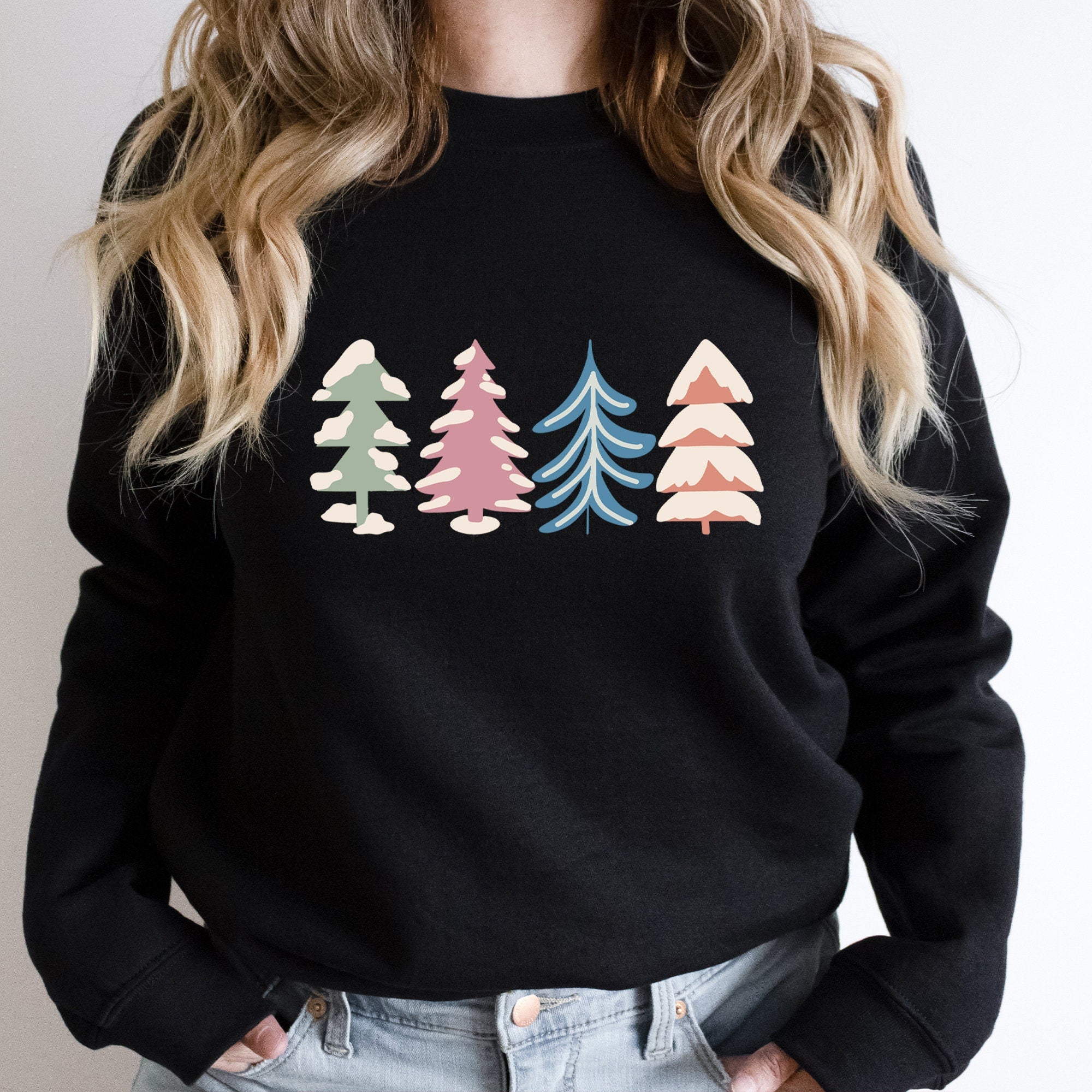 Boho Christmas Trees Shirt, Christmas Shirts, Personalized Christmas Gifts, Christmas Outfit