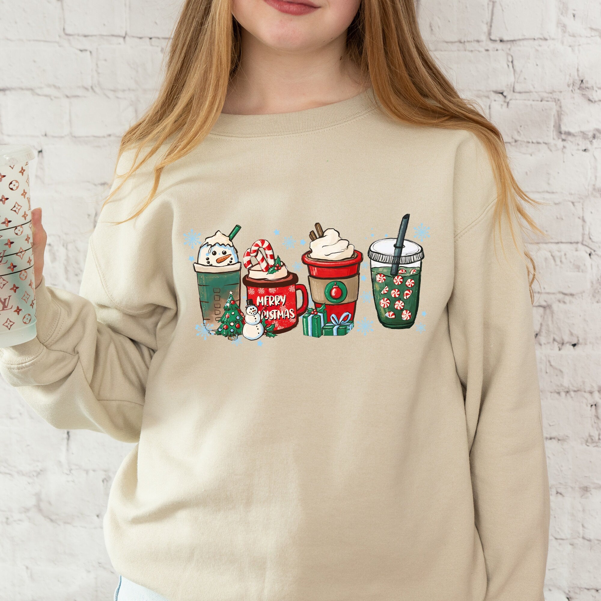 Christmas Coffee Shirt, Iced Latte Snowmen, Cozy Winter Shirts, Christmas Latte Shirt