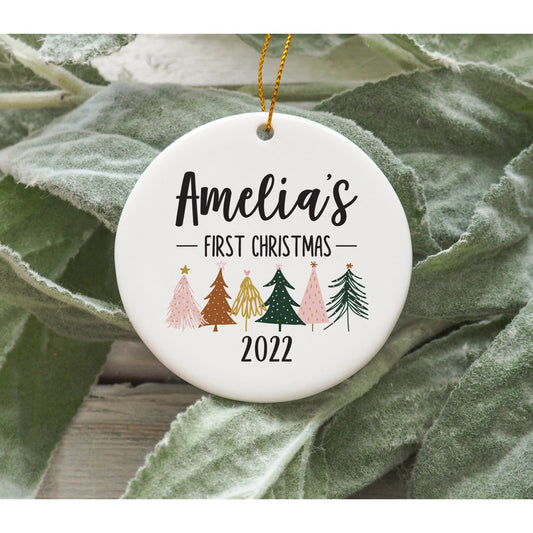 Personalized First Christmas Baby Ornament, Baby's First Christmas Ornament, Custom Baby Name Ornament, Baby's First Christmas