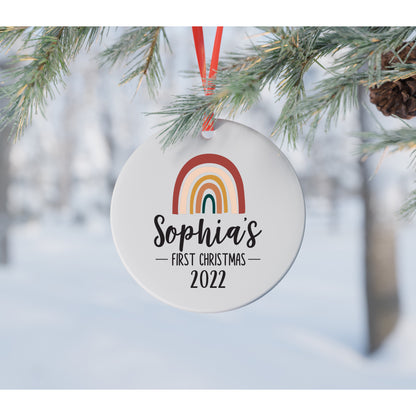 Custom Baby's First Christmas Ornament - Personalized Kids Christmas Ornament