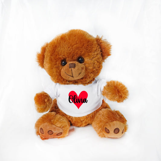 Personalized Valentine’s teddy bear, Valentine’s gift for kids, Custom Plush Animal, Stuffed Teddy Bear, Kids Valentines