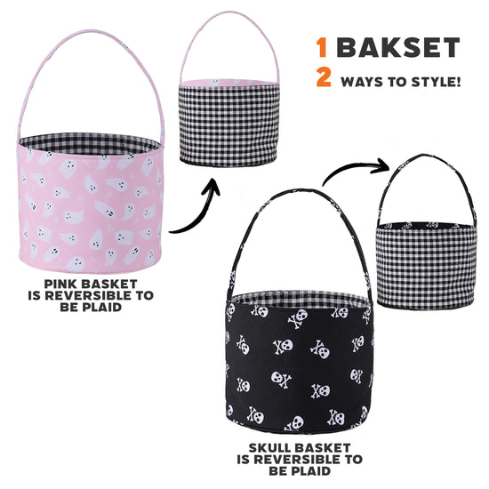 Custom Pastel Halloween Bag, Pink Halloween Personalized Trick or Treat Basket, Halloween Bag