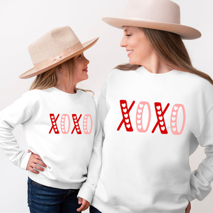 Valentines Day sweatshirt, XOXO sweatshirt, Valentines Day gift, Pink Valentines Day sweatshirt