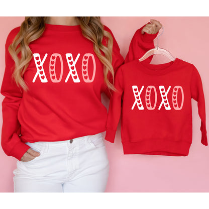 Valentines Day sweatshirt, XOXO sweatshirt, Valentines Day gift, Pink Valentines Day sweatshirt