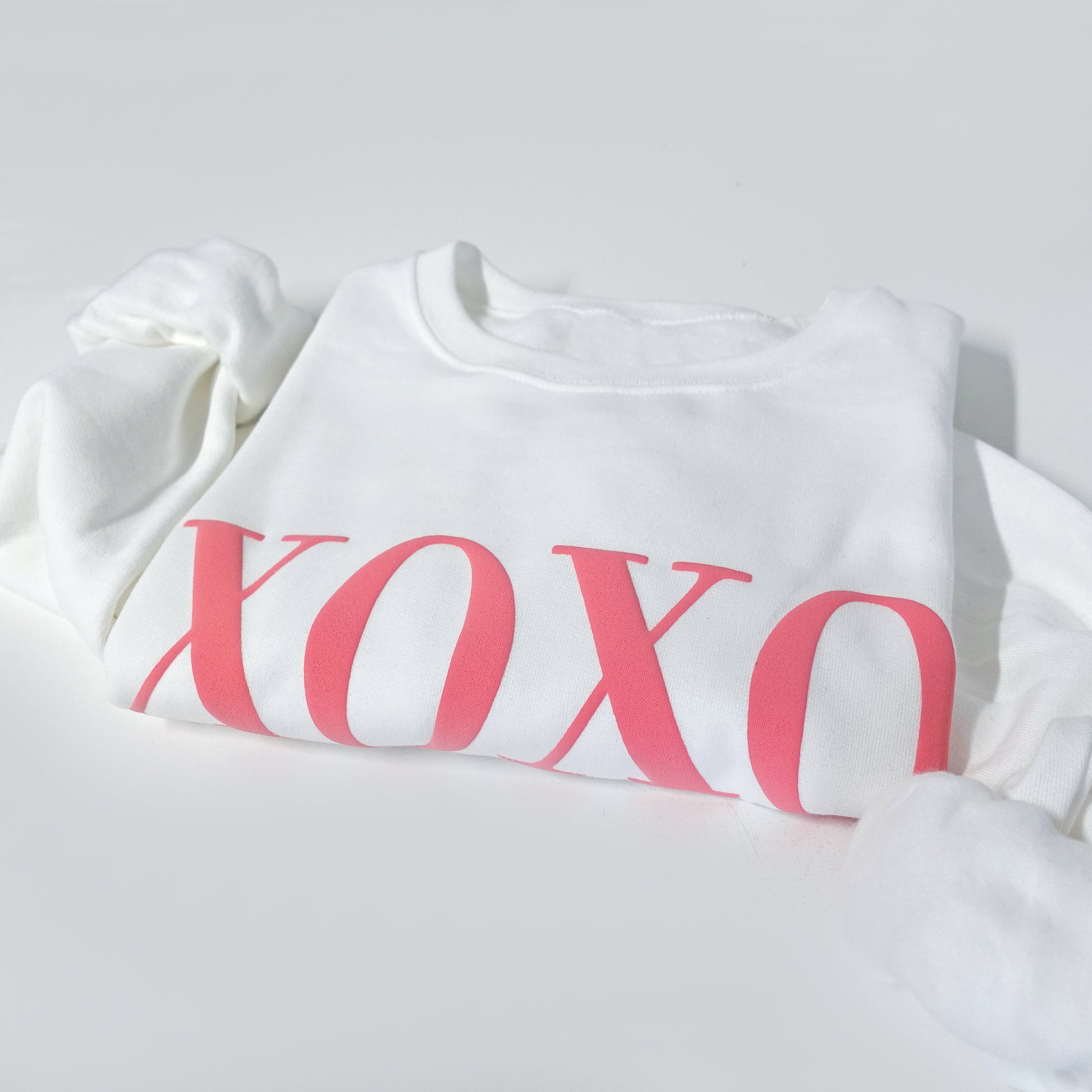 PUFF Print Valentines Day Sweatshirt, XOXO sweatshirt, Valentines Day gift, Pink Valentines Day Gifts