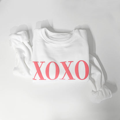 PUFF Print Valentines Day Sweatshirt, XOXO sweatshirt, Valentines Day gift, Pink Valentines Day Gifts